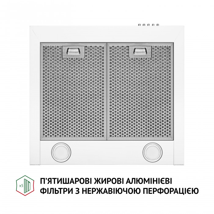 Витяжка купольна Perfelli K 5210 WH 700 LED