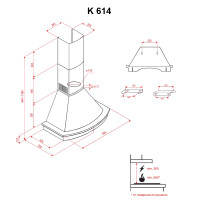 Витяжка купольна Perfelli K 614 Ivory Country LED