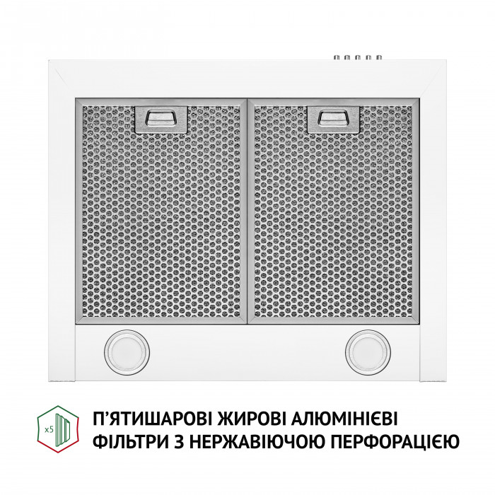 Витяжка купольна Perfelli K 6210 WH 700 LED