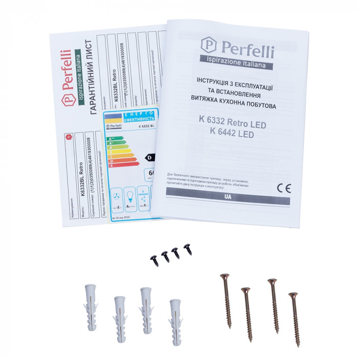 Витяжка купольна Perfelli K 6332 BL Retro LED