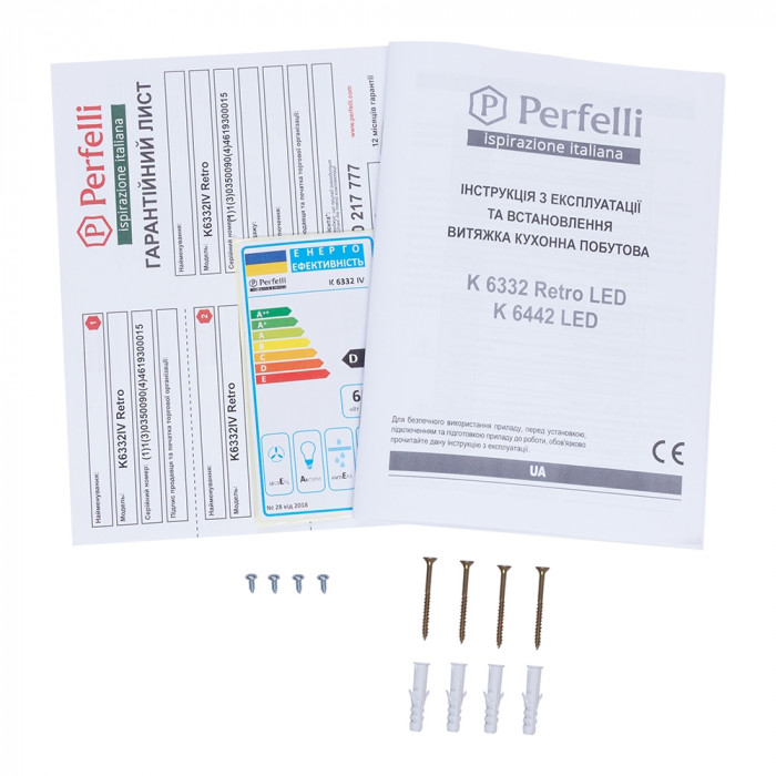 Вытяжка купольная Perfelli K 6332 IV Retro LED