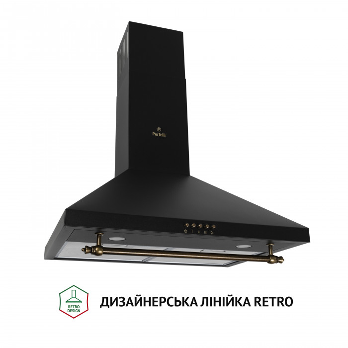 Вытяжка купольная Perfelli K 6432 BL 850 LED RETRO