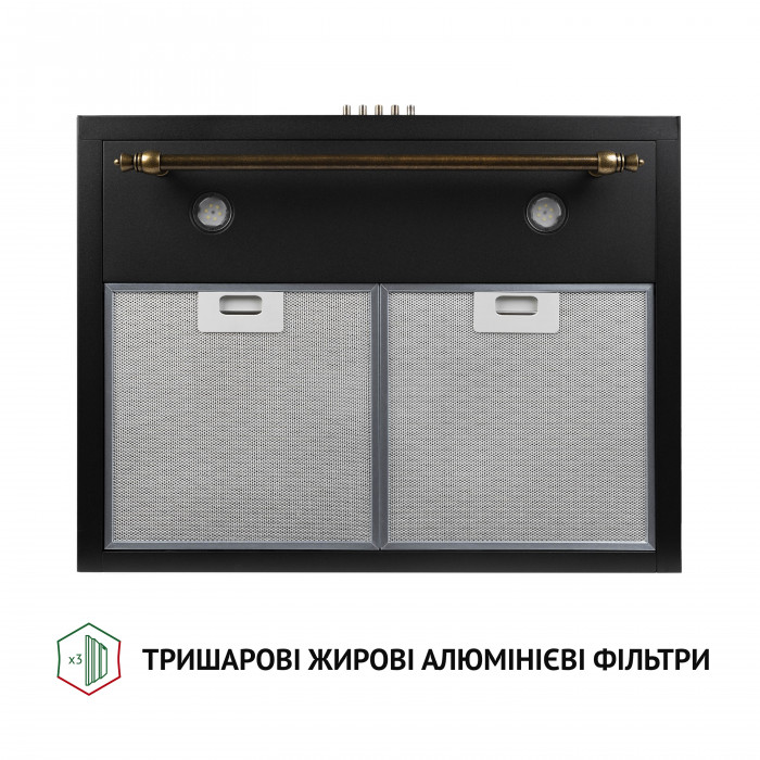 Вытяжка купольная Perfelli K 6432 BL 850 LED RETRO