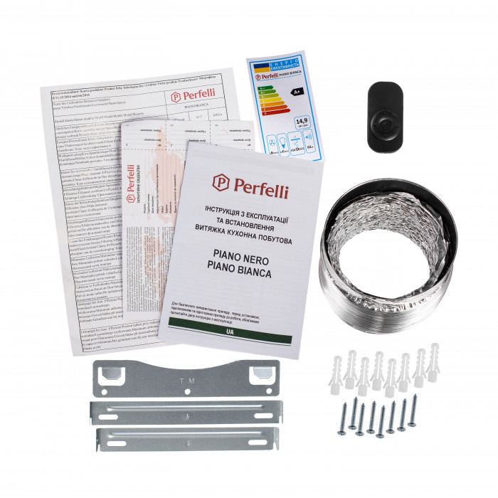 Витяжка декоративна похила Perfelli PIANO BIANCA