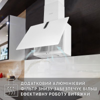 Витяжка декоративна похила Perfelli PIANO BIANCA