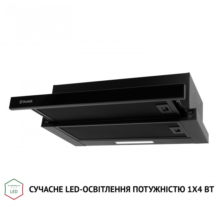 Вытяжка телескопическая Perfelli TL 6333 BL 700 LED GLASS