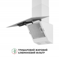 Витяжка декоративна похила Perfelli VICCO 6HM BIANCO