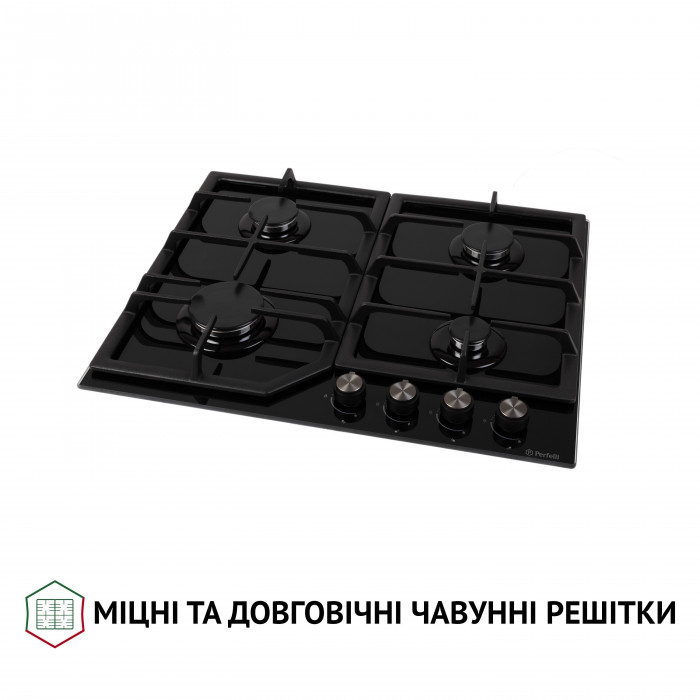 Поверхня газова на склі Perfelli HGG 61424 BL