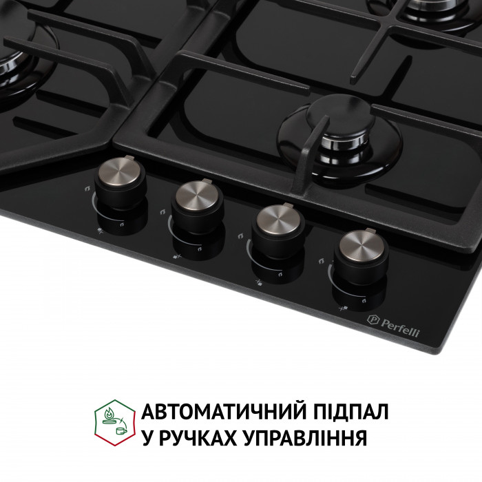 Поверхня газова на склі Perfelli HGG 61424 BL