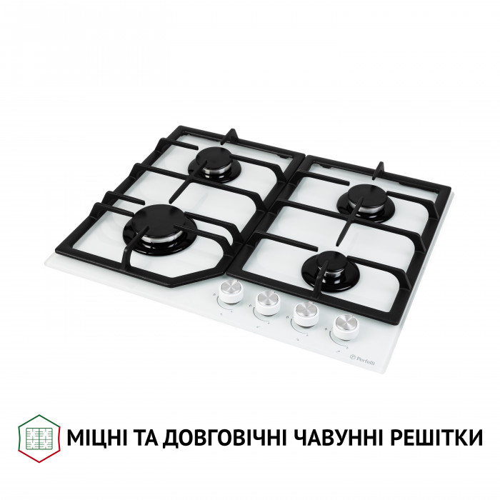 Поверхня газова на склі Perfelli HGG 61424 WH