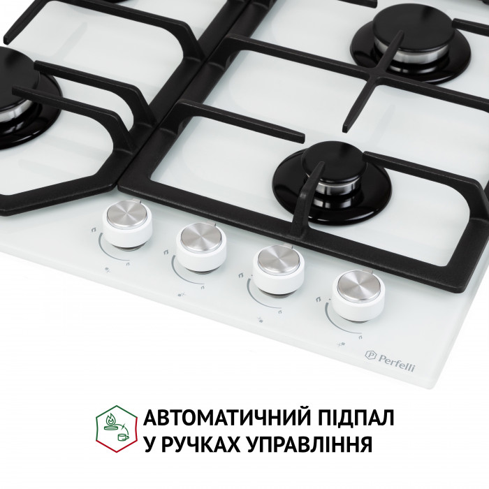 Поверхня газова на склі Perfelli HGG 61424 WH