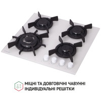 Поверхность газовая на стекле Perfelli HGG 61687 WH