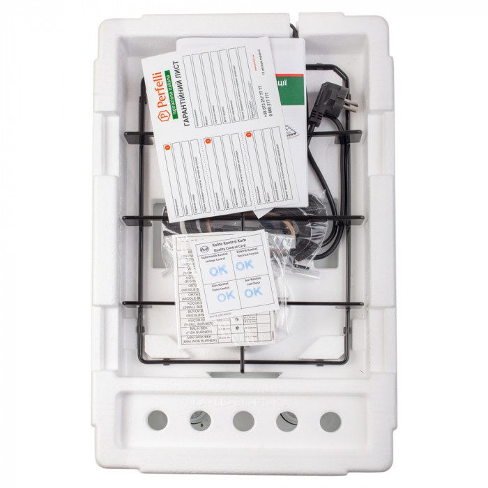 Поверхня газова Domino на металі Perfelli HGM 31414 WH