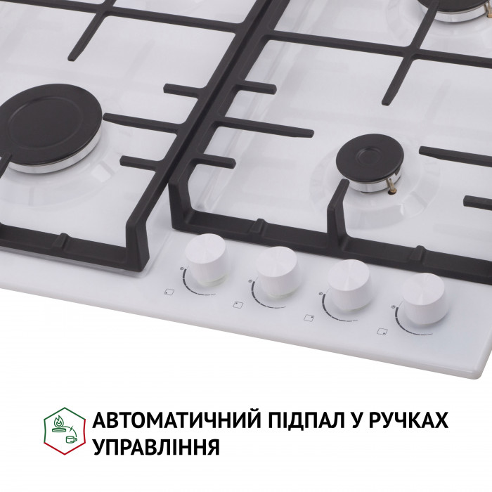 Варильна поверхня на металі Perfelli HGM 61427 WH