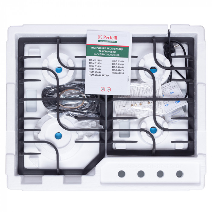 Поверхня газова на металі Perfelli HGM 61664 WH