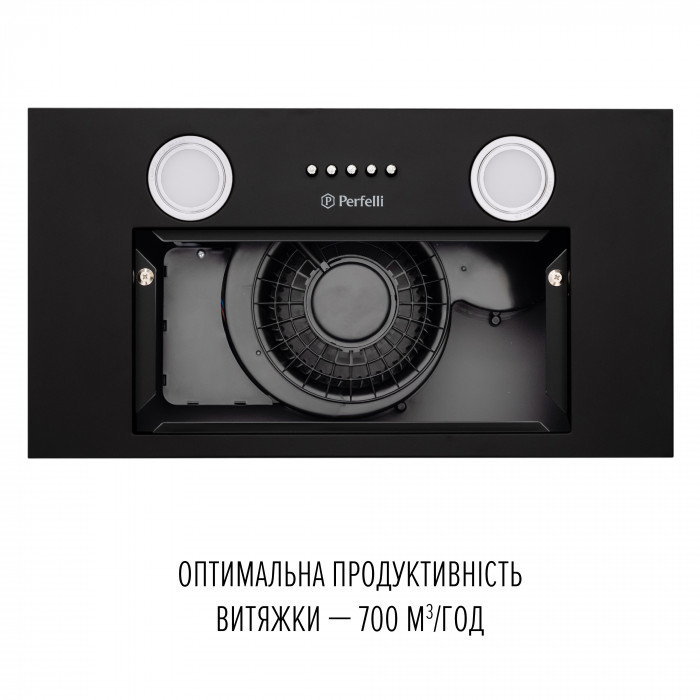Витяжка повновбудована Perfelli BI 5252 BL 700 LED