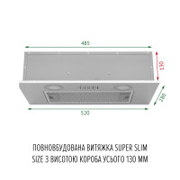 Витяжка повновбудована Perfelli BI 5252 I 700 LED