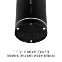 Витяжка острівна PERFELLI DESIGN ISOLA 35 NERO SILENZIO