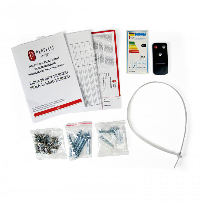 Витяжка острівна PERFELLI DESIGN ISOLA 35 NERO SILENZIO