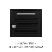 Вытяжка островная PERFELLI DESIGN QUATTRO 41 NERO SILENZIO