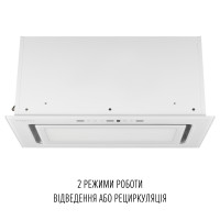Вытяжка полновстраиваемая PERFELLI DESIGN VISION 6 BIANCO SILENZIO