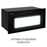 Витяжка повновбудована PERFELLI DESIGN VISION 6 NERO SILENZIO