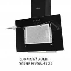 Витяжка декоративна похила Perfelli DN 6142 BL LED
