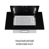 Вытяжка декоративная наклонная Perfelli DN 6142 BL LED