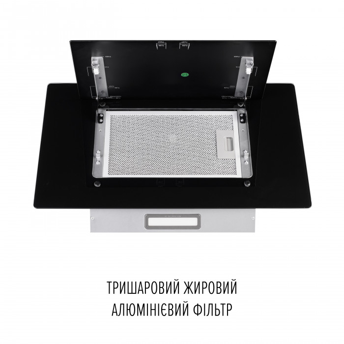 Витяжка декоративна похила Perfelli DN 6142 BL LED