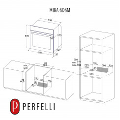 Духова шафа електрична PERFELLI MIRA 6D6M INOX
