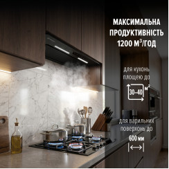 Витяжка повновбудована PERFELLI NUOVA 6PWRBM NERO