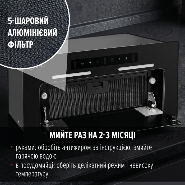 Витяжка повновбудована PERFELLI NUOVA 6PWRBM NERO