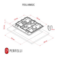 Варочная поверхность на металле PERFELLI PERLA MW60C BIANCO