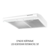 Вытяжка плоская PERFELLI PL 6244 W LED