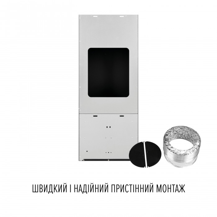 Витяжка пристінна PERFELLI DESIGN QUADRO 36 NERO SILENZIO