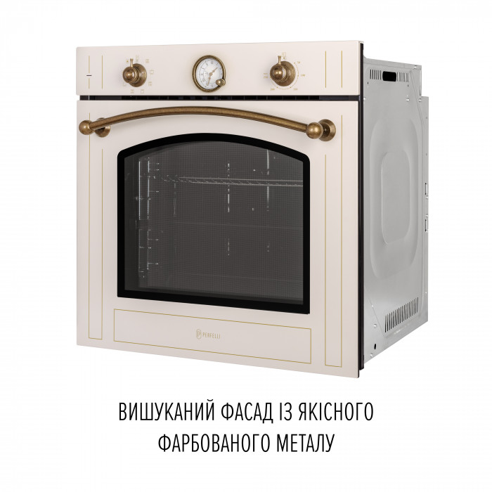 Духова шафа електрична PERFELLI RETRO 6A8N BEIGE