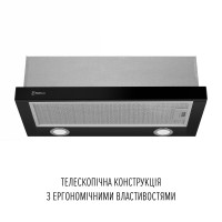 Вытяжка телескопическая Perfelli TL 6622 BL 1000 LED