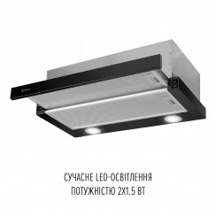 Витяжка телескопічна Perfelli TL 6622 BL 1000 LED