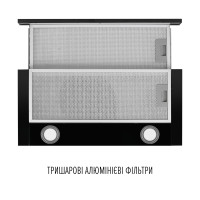 Вытяжка телескопическая Perfelli TL 6622 BL 1000 LED
