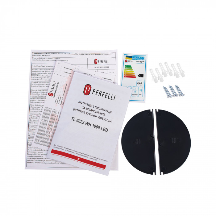 Витяжка телескопічна Perfelli TL 6622 WH 1000 LED