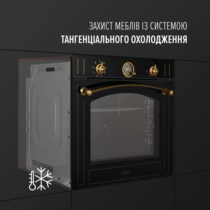 Духова шафа електрична PERFELLI VINTAGE 6A8N NERO