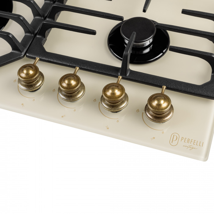Поверхня газова на склі PERFELLI VINTAGE GW69C BEIGE