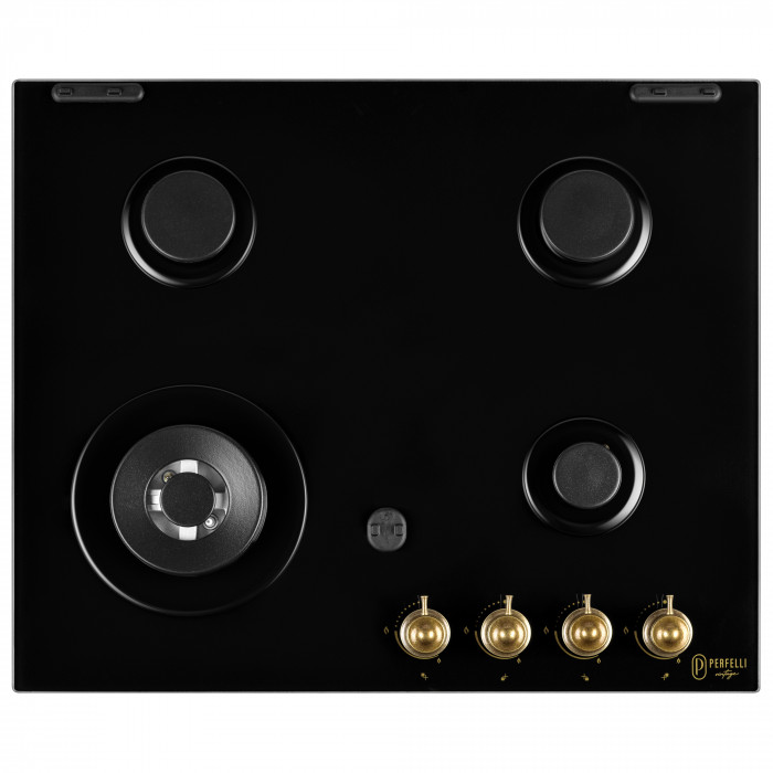 Поверхня газова на склі PERFELLI VINTAGE GW69C NERO