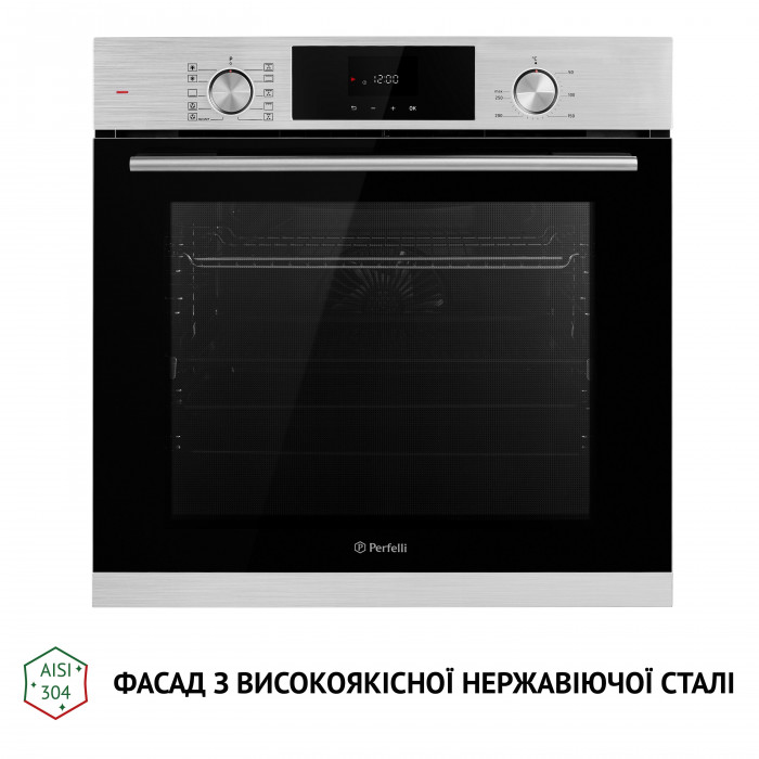 Духова шафа електрична PERFELLI DIAMOND 6D10N INOX