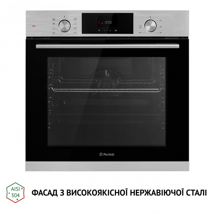 Духова шафа електрична PERFELLI DIAMOND 6D8L INOX
